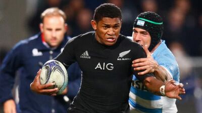 Waisake Naholo shown during New Zealand's Test against Argentina last month. Phil Walter / Getty Images / July 17, 2015