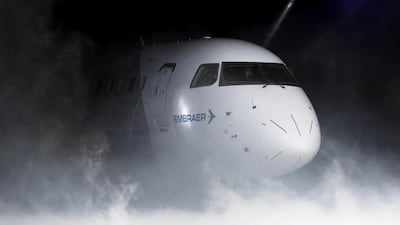 Brazilian aircraft manufacturer Embraer unveils its new E190-E2 in Sao Jose dos Campos, Brazil, last year. The company aims to take advantage of cutting-edge technology. Nacho Doce / Reuters