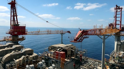 A gas platform in the Leviathan field, near Haifa bay, northern Israel. Reuters