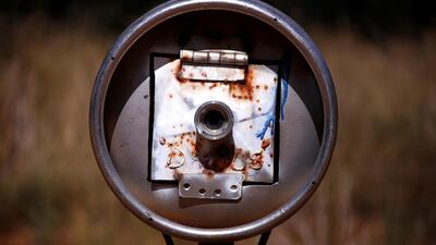 An old beer keg mailbox in Walgett.