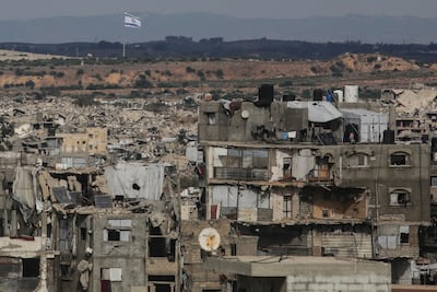 Destruction in Jabalia refugee camp in the northern Gaza Strip. AFP