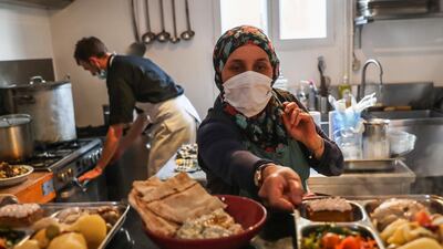 Entissar Jamous, a Syrian refugee helps to cook for the charity organization 'La Pagaille' in Paris, France. The 49-year-old does some voluntary activities in Paris. In Syria, she worked as a Dental Technician for 15 years. She left Syria to Lebanon in 2013, then arrived to Paris in 2015. Mother of three sons and one daughter, Jamous works hard to be integrated in the French community. She majored in Arabic Literature at university and graduated in 2019. And her message on World Refugee Day is: 'Like all refugees around the world, I have to live again. I appreciate life, and I like the sun, the moon, roses, and colors. I am a social person. I like talking to people, but language was a big problem. That pushed me to get over it with a lot of determination and hard work. I think I succeeded. Now, I pay more attention to finding a job. It is very difficult for me to work with my previous profession as a Dental Technician in France. That pushed me to go to the university, which I don’t think I will stop because it keeps me hanging on and loving this country more and more. I enjoyed studying Arabic literature in Paris, it gave me love and hope. EPA
