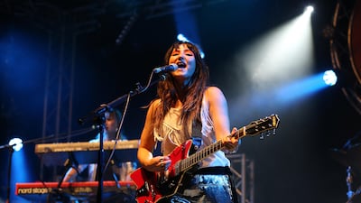 WICKHAM, ENGLAND - AUGUST 03: KT Tunstall performs on Day 1 of Wickham Festival on August 3, 2017 in Wickham, England. (Photo by Harry Herd/Redferns/Getty Images)