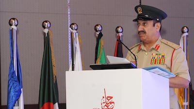 Maj Gen Abdulrahman Rafi, assistant to Dubai Police chief and Director General of the Department of Community Services, said no country is exempt from the scourge of drugs. Courtesy Dubai Police