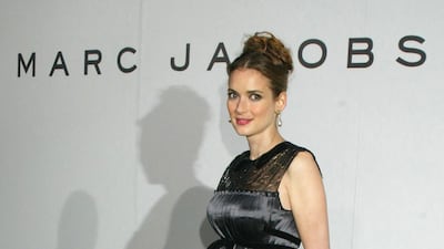 Winona Ryder wears grey to the block party in celebration of the opening of Marc Jacobs stores. Melrose Place, Los Angeles, California, March 17, 2005. AFP