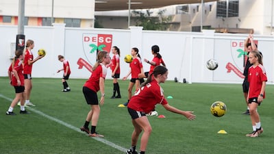 Go-Pro Academy players take part in drills. Pawan Singh / The National