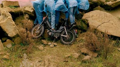 Olag Balzap’s image ‘Rain Jackets’ from his ‘Home: Leaving One for Another’ series. Courtesy Olag Balzap