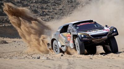 UAE driver Khalid al Qassimi of PH-Sport in action during the first stage of the Rally Dakar 2020 from Jeddah to Al Wajh, Saudi Arabia. EPA