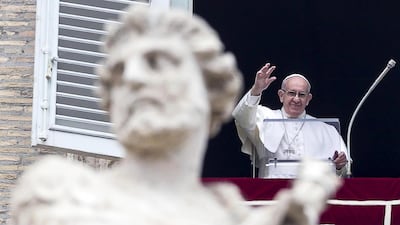 Pope Francis during the Angelus, traditional Sunday's prayer, in St. Peter's Square, Vatican City. EPA/ANGELO CARCONI
