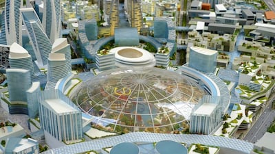 Dubai is already well-off for shopping malls. But the Mall of the World is set to take the concept to another level. The site of the proposed development is across the highway from the Mall of the Emirates, already one of the biggest shopping destinations in the region. It would connect to 100 hotels in what is described as the world’s first “temperature-controlled city” – covered by a dome that would open during the winter months. Details of when the project will start and be completed by have not been disclosed. Antonie Robertson / The National