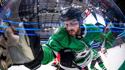 Dallas Stars center Tyler Seguin is checked into the glass during the second period against the Calgary Flames at the American Airlines Center in Texas on Sunday, December 22. USA TODAY Sports