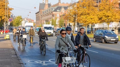 Going green: most of Copenhagen's 600,000 residents own a bicycle. Alamy