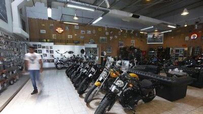 The Harley Davidson showroom off Sheikh Zayed Road in Dubai. The motorcycle maker had a record-breaking year in 2012. Sarah Dea / The National