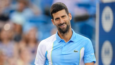 Novak Djokovic during the match against Alejandro Davidovich Fokina at the Cincinnati Open. AFP