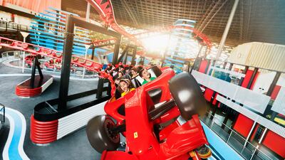 Yas Island has a Kids Go Free offer this summer, which includes accommodation, food and access to its theme parks for children under 12. Photo: Ferrari World