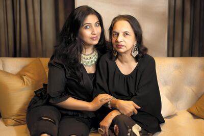 Dubai resident Shefali Munshi with her mother Neharika. Photo: Izhar Shah