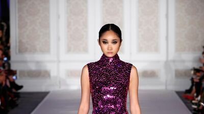 The Atelier Zuhra autumn / winter show during London Fashion Week on February 16, 2019. Getty Images