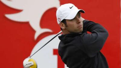 Paul Casey in action during the Abu Dhabi Golf Championship in January 2008.