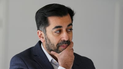 SNP leadership candidate Humza Yousaf during a visit to the Whitfield Health Centre in Dundee. PA