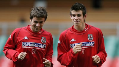 Gareth Bale during a Wales training session at the Millennium Stadium, Cardiff, in October 2006. Getty