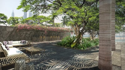 The penthouse at One at Palm Jumeirah sprawls across 42,477 square-feet, and is decked with a staggering 16,641 square-feet of balcony area. Courtesy Omniyat