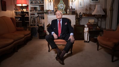 Jean-Marie Le Pen, former leader and founder of the French far-right party Front National, now National Rally, at his home in the Saint Cloud suburb of Paris in 2021. He died in January 2025, aged 96. AFP