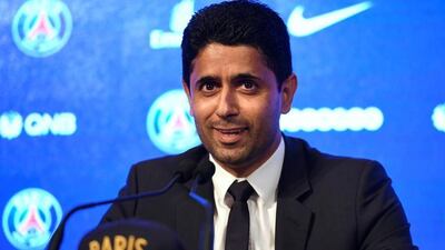 Paris Saint-Germain's Qatari president Nasser Al Khelaifi. AFP