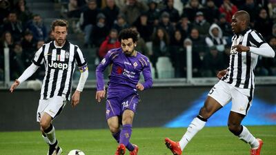 Mohamed Salah has been in fantastic form since sealing a loan move to Fiorentina, scoring six goals in his last seven games. Marco Bertorello / AFP