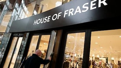 A House of Fraser store in the U.K. Photo courtesy House of Fraser