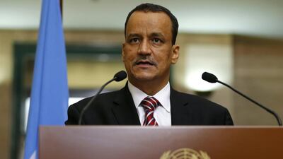 The United Nations special envoy for Yemen, Ismail Ould Cheikh Ahmed, makes a statement at the United Nations European headquarters in Geneva on December 7. Denis Balibouse / Reuters