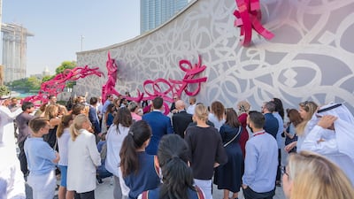 The sculpture is 30m in length and weighs three and a half tonnes.