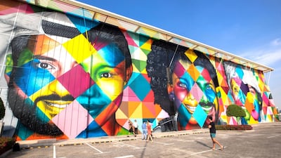 With his success, Kobra’s days of warning slips and hurried tagging on the streets are long over. He works with a team and is able to spend time perfecting his murals. On the ground, Tolerance took almost four weeks to complete, with the help of his two most-trusted assistants. His process involves long periods of planning, which includes considering the building’s structure, sketching out the visuals and dealing with site-specific adjustments later on.