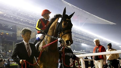 Racing horse Gentildonna, out of Japan, was one of the impressive winners at Meydan on World Cup night last year. REUTERS/Caren Firouz