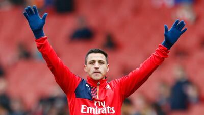 Alexis Sanchez of Arsenal warms up prior to the FA Cup match against Hull City on Saturday. Julian Finney / Getty Images / February 20, 2016