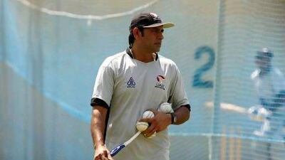 The coach Aaqib Javed believes the UAE's best has yet to come. Satish Kumar / The National