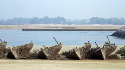 Early morning haze at the Al Raha Beach area, Abu Dhabi. Victor Besa / The National