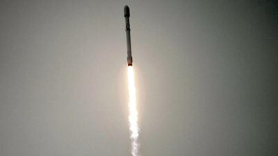 The SpaceX Falcon 9 rocket with the Jason-3 spacecraft onboard launched without a hitch, but toppled over spectacularly when trying to land on a floating platform in the Pacific Ocean. Bill Ingalls / Nasa via AP