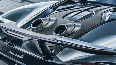 The raised exhausts sit above the rear tail. McLaren