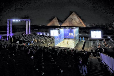 The Egypt International Squash Championship held in the pyramids area in Giza. Getty