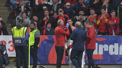 Cristiano Ronaldo receives medical treatment during the match between Czech Republic and Portugal. AFP