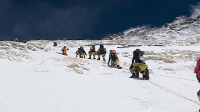 UAE Armed Forces Mount Everest team move up to Camp 4. Courtesy UAE Armed Forces
