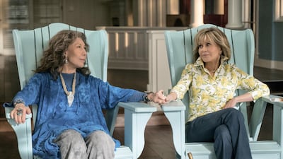 Lily Tomlin and Jane Fonda in 'Grace and Frankie'. Courtesy Netflix