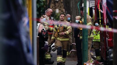 Emergency services personnel in Sutton. PA