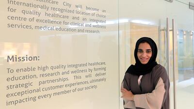 Dr Fatma Al Sharaf is now the head of the strategy and partner development department at Dubai Healthcare City. Satish Kumar / The National
