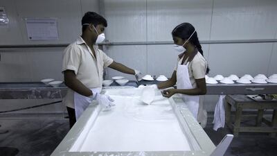 April’s PMI reading was the highest in the 57-month survey history, thanks to new export orders and a rise in output. Jaime Puebla / The National