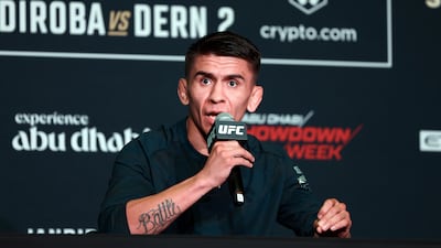 Mario Bautista ahead of the fight against Umar Nurmagomedov in the UFC 321 bantamweight division at Yas Island in Abu Dhabi. Chris Whiteoak / The National