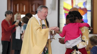 Rev Jim Young hosting his first Christmas Day service at Christ church.