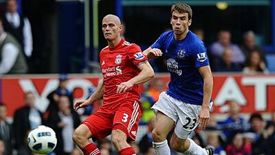 Paul Konchesky, left, has made the left-back position his own since his summer transfer to Liverpool from Fulham.