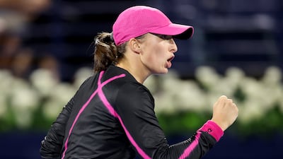 World No 1 Iga Swiatek of Poland defeated Ukraine's Elina Svitolina 6-1, 6-4. Getty Images