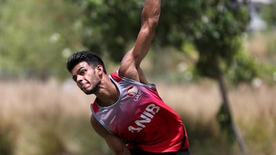 Left-arm fast bowler Aaron William Benjamin. Chris Whiteoak / The National
